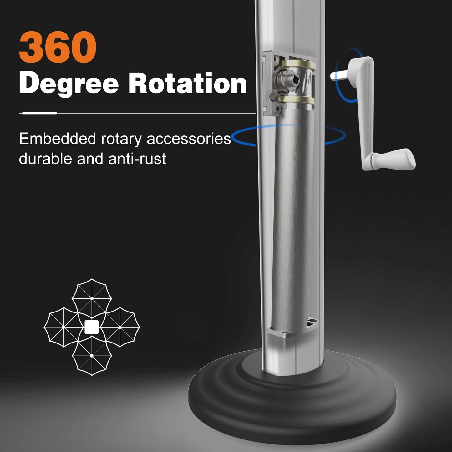 🔥Order today and enjoy Special discounts🔥- Outdoor Solar LED Cantilever Patio Umbrella